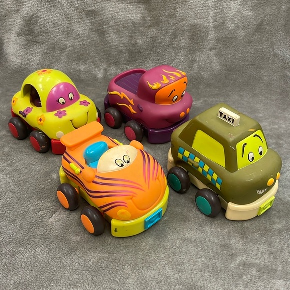 B. Toys: Wheeee-Is! - Chunky Pullback Vehicles - Taxi, Racer, Car, & Truck C - Picture 1 of 7